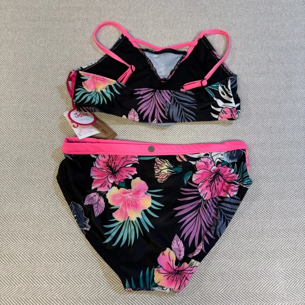 Justice Girls Bikini Size‎ 16/18 NWT UPF 50+